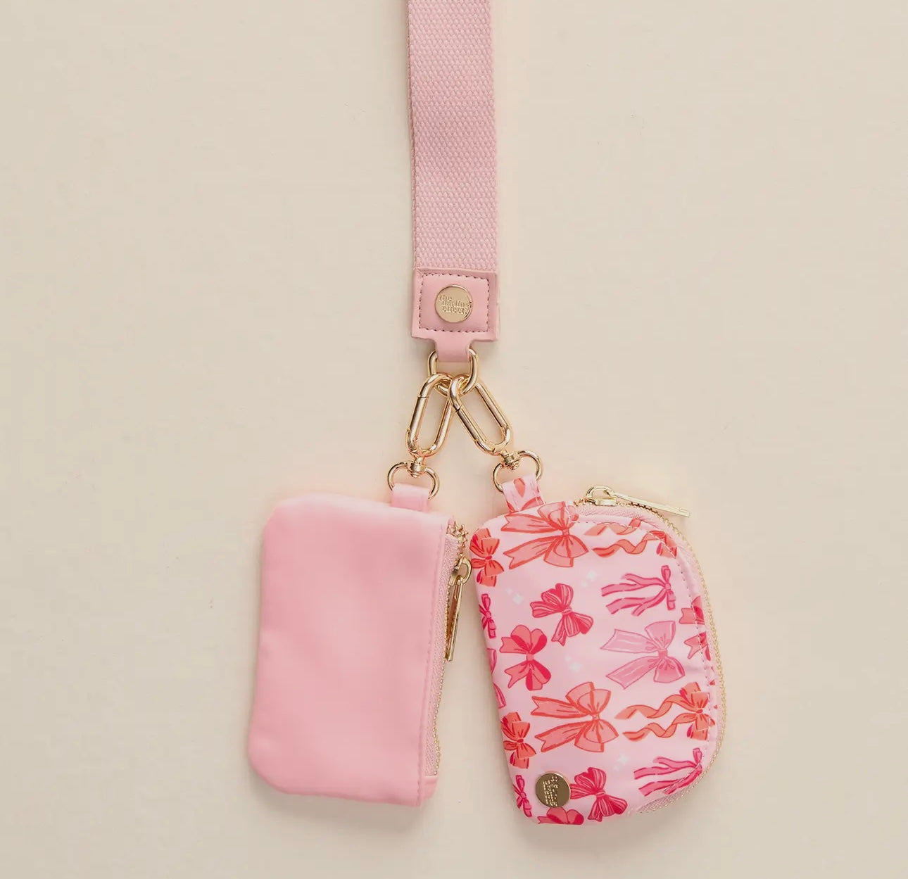 The Darling Effect Dynamic Duo Pouch Wristlet-Blushing Bows
