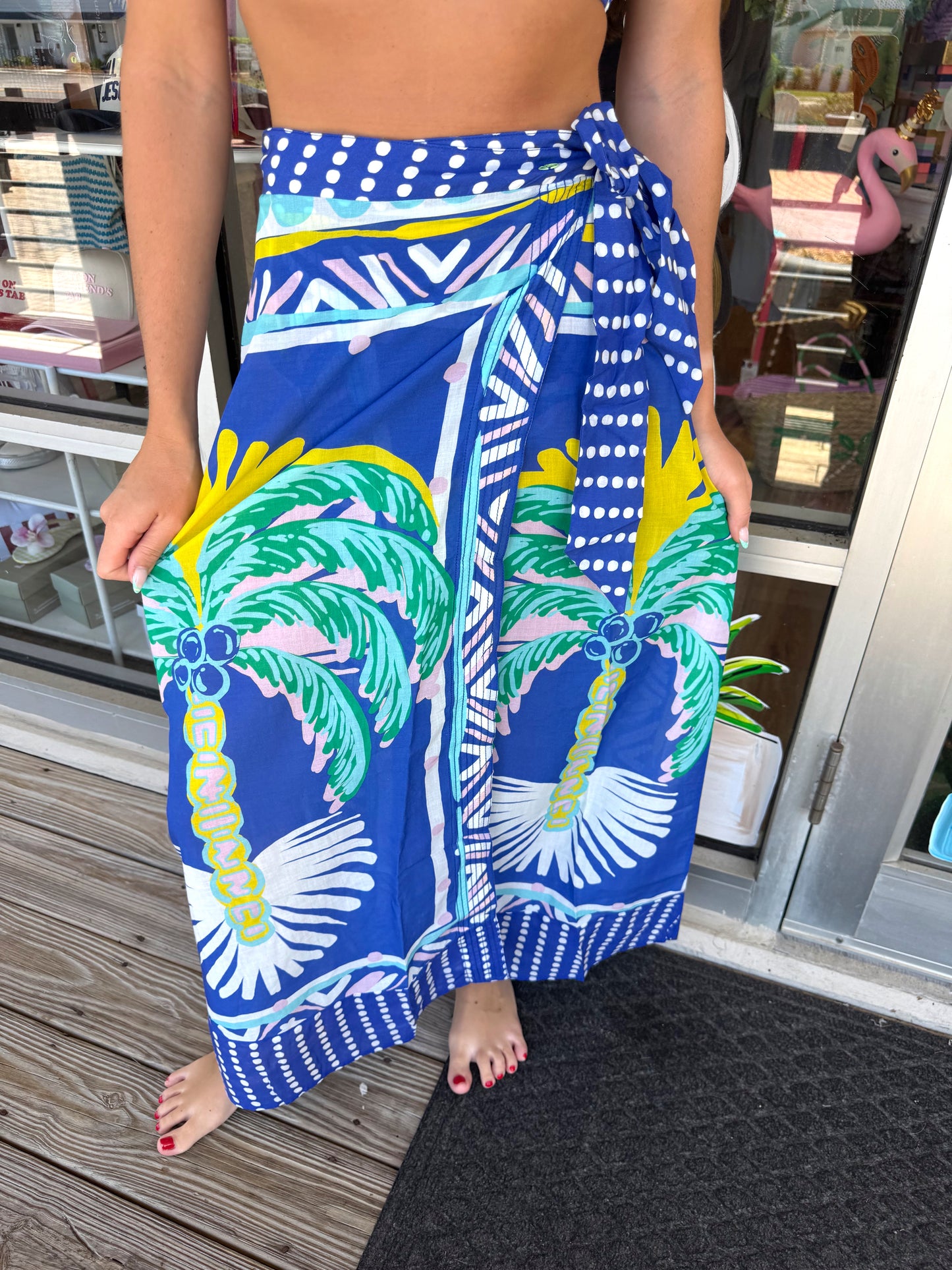 Sunset Soirée Wrap Front Coverup Skirt