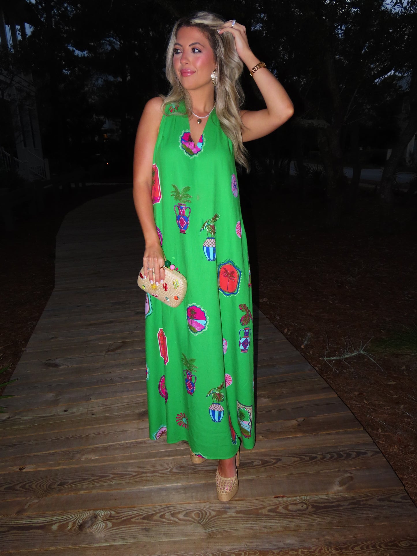 Mojito Glow Maxi Dress