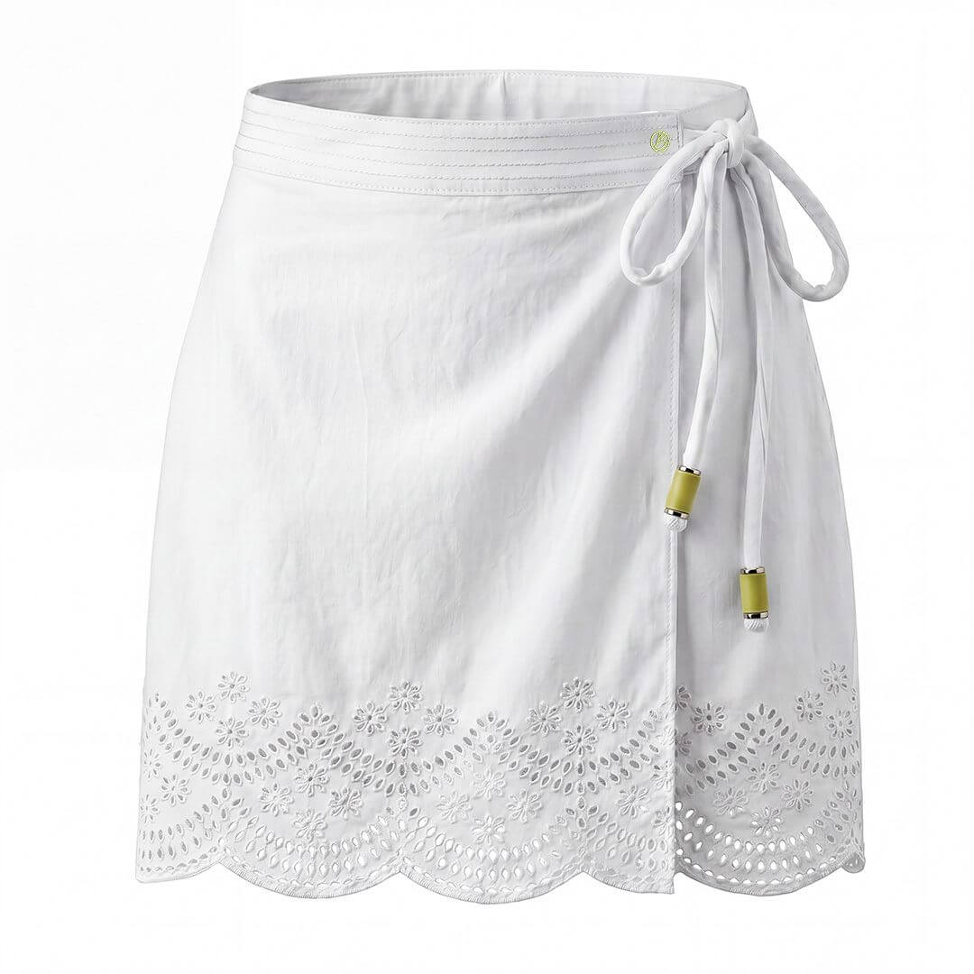 Short Wrap Skirt White