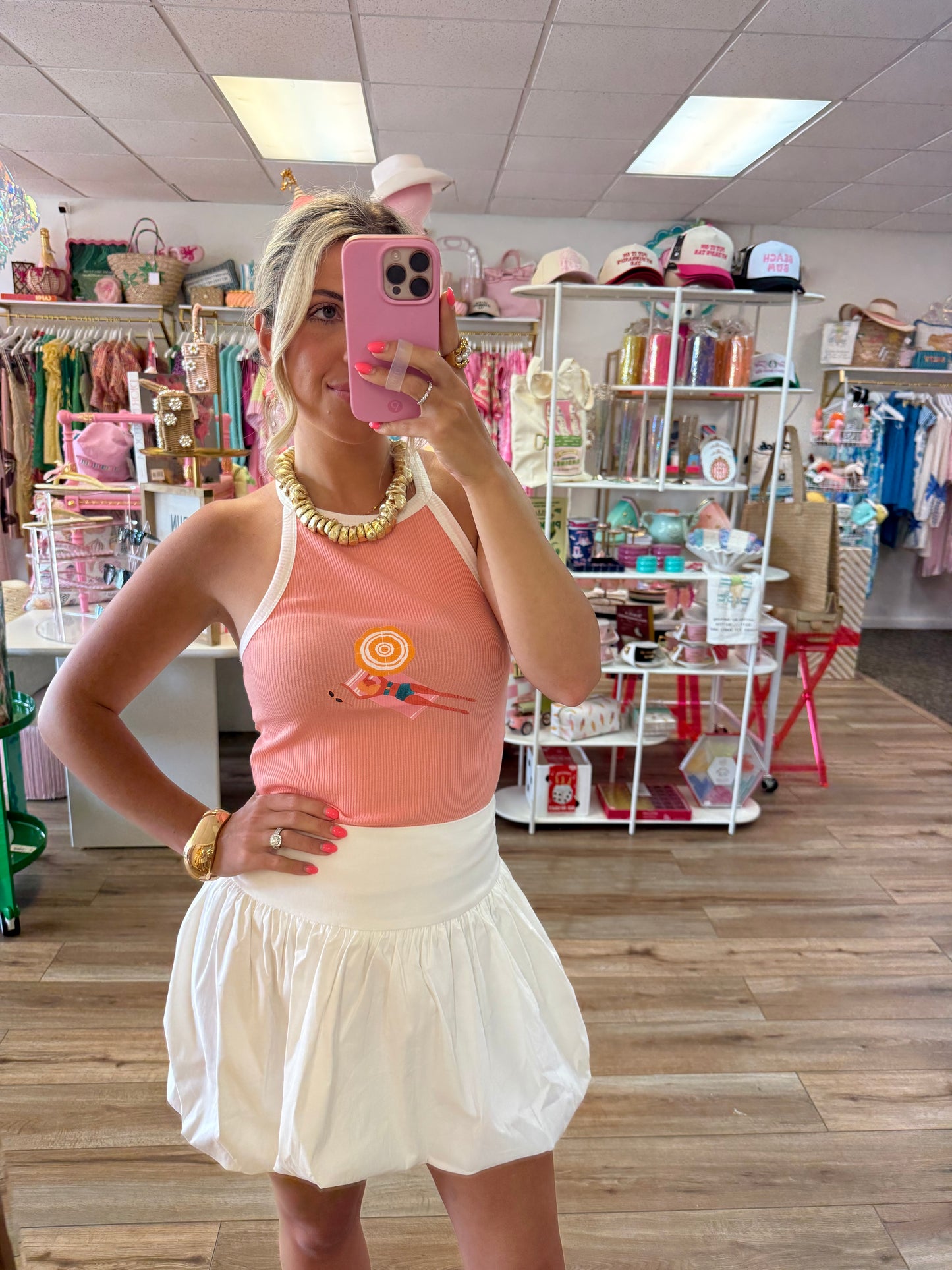 Summer on the Coast Bubble Mini Skirt - White
