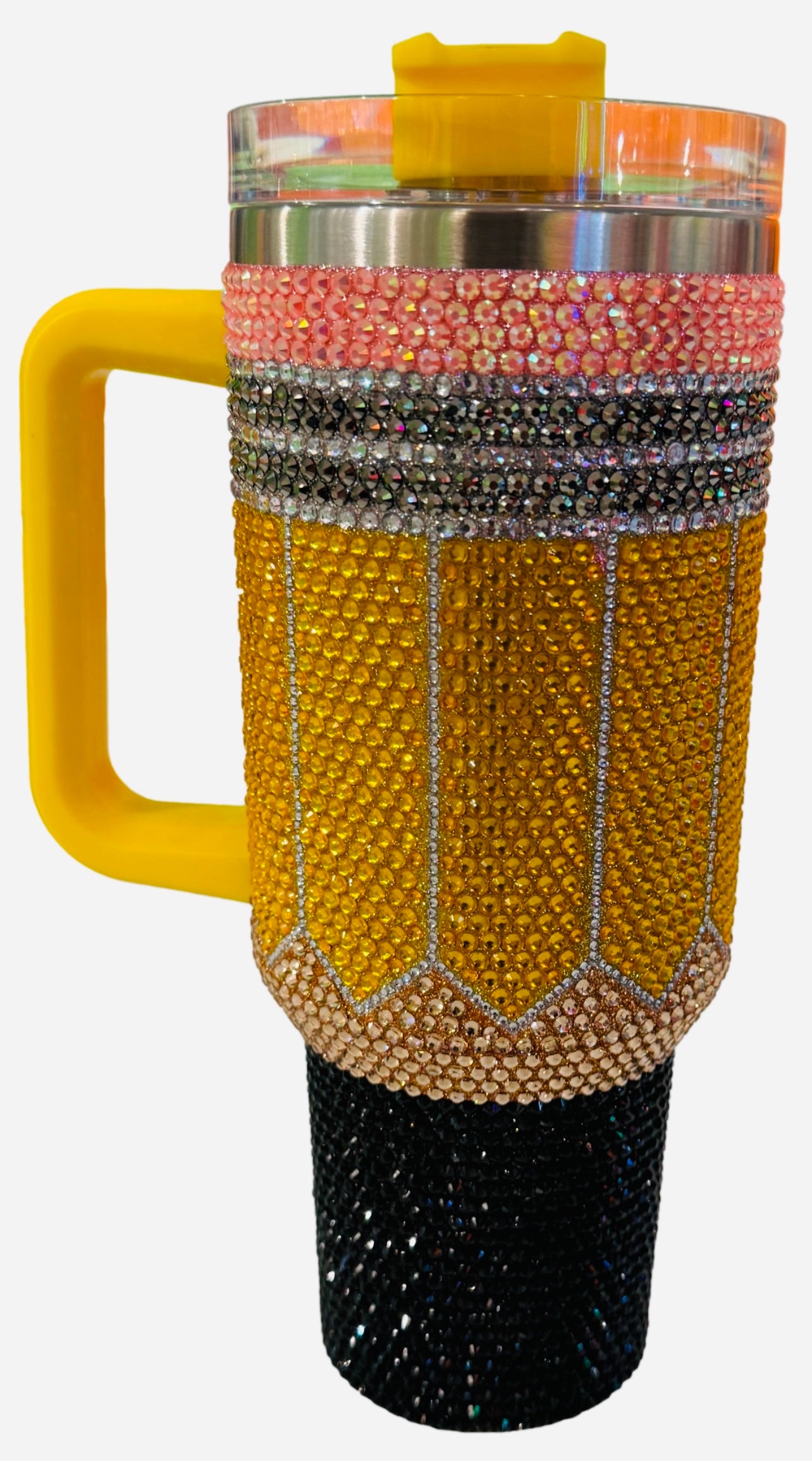 Queen of Sparkles Teacher Pencil Rhinestone Tumbler