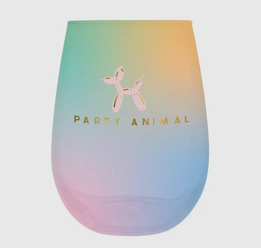 Stemless Wine Glass - Party Animal