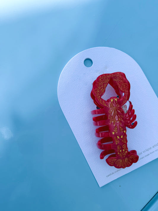 Hand-painted Lobster Claw Hair Clip