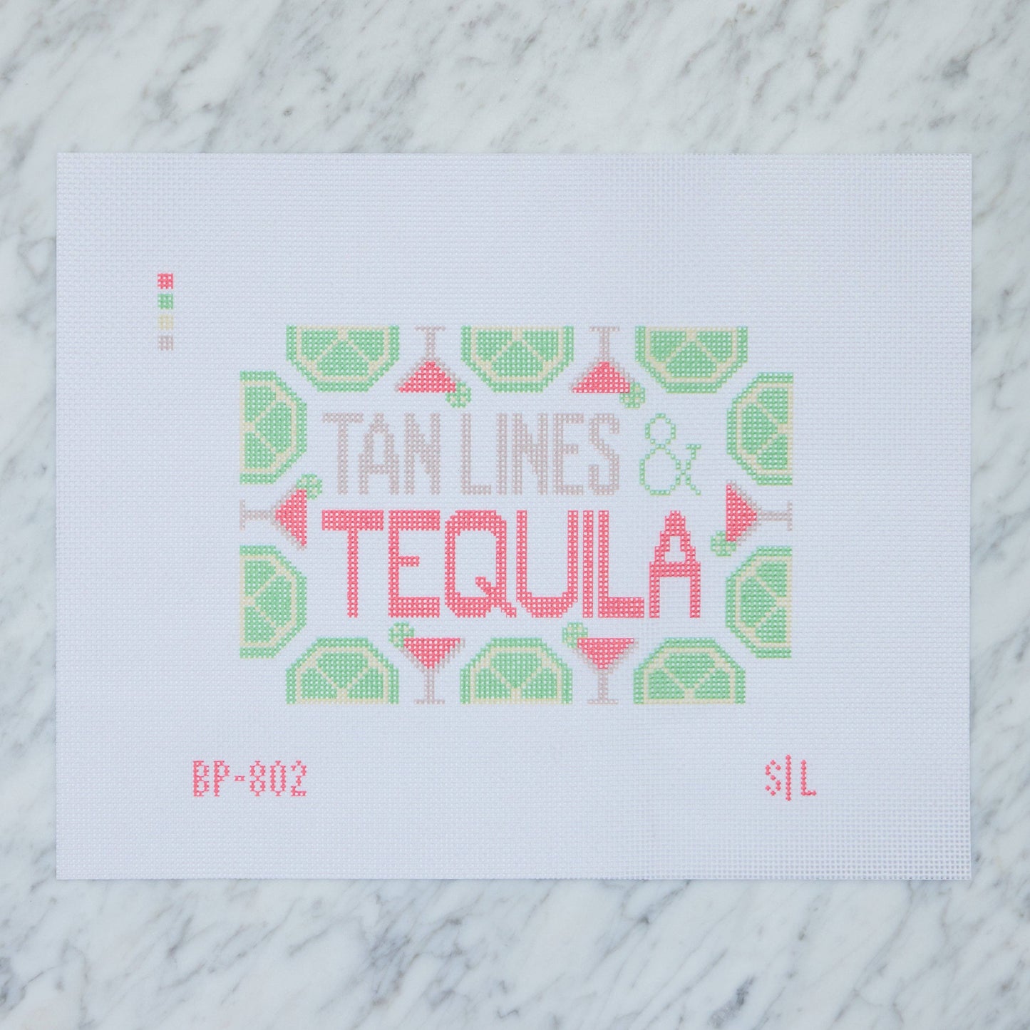 Tan Lines & Tequila Needlepoint Canvas