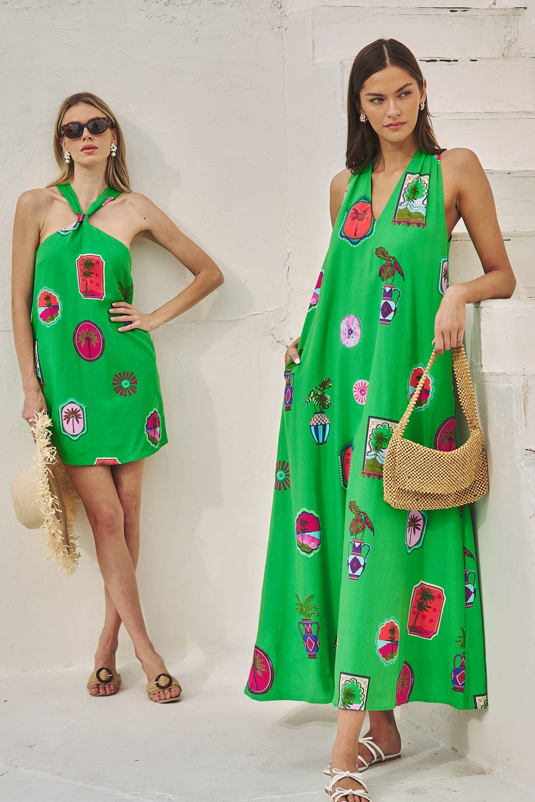 Trinie Postcard Rubi Halter Neck Maxi Dress